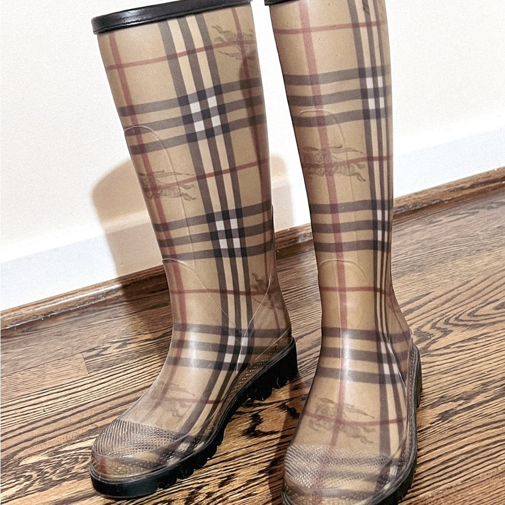 Burberry Plaid Rain Boot